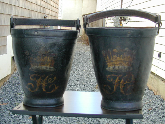 A Pair of Early 19th Century English 'Ducal' Firebuckets Circa 1800